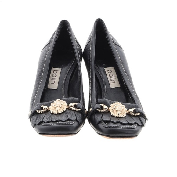 Ballin size 6 leather loafer shoes w/lions head - Picture 2 of 5